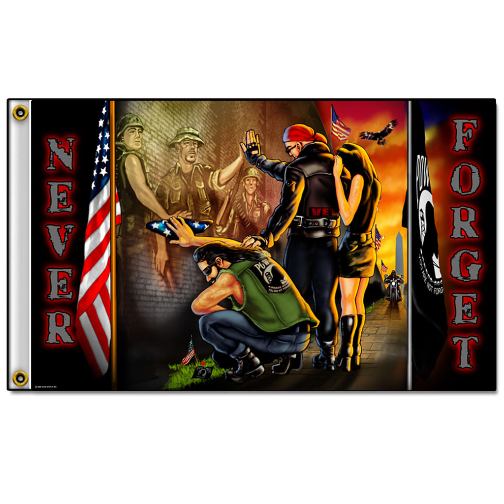 Never Forget Vietnam Veterans Flag