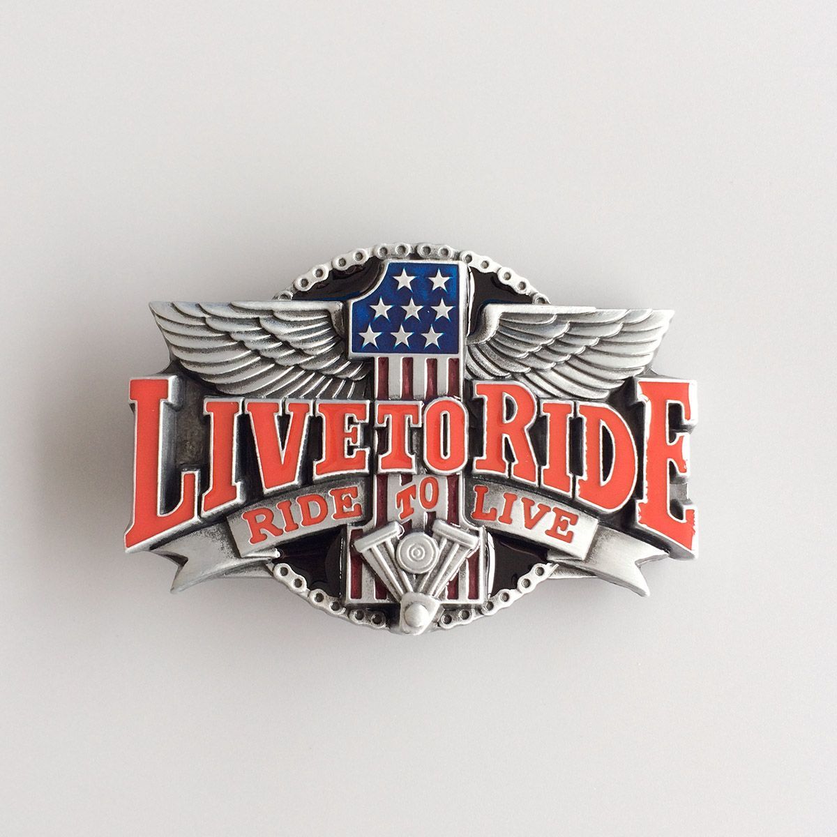 Fibbia per cintura Live to Ride - Italia Fibbia per cintura Live to Ride - Italia